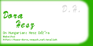 dora hesz business card